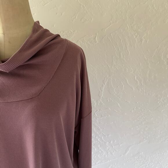 J JILL Pure Jill Womens Ribbed Knit Cowl Neck Tunic Large Modal Lagenlook Mature - Picture 8 of 11